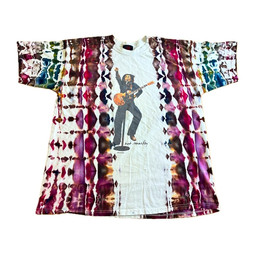 Bob Marley Roots Rock Reggae 2004 Festival Tour T-shirt Zion Rootwear Tie Dye